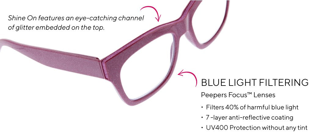 Shine On Blue Blocker from Peepers