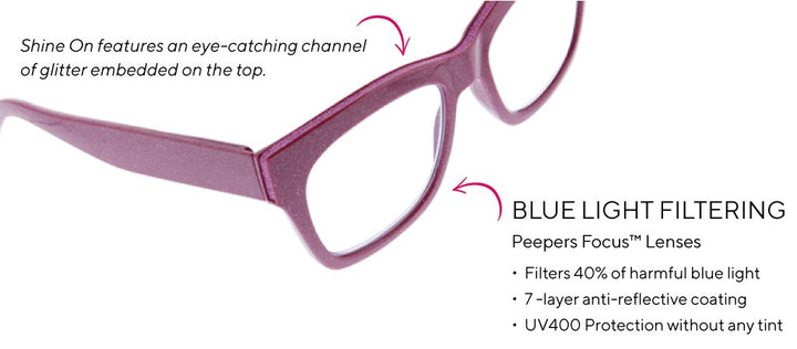 Shine On Blue Blocker from Peepers