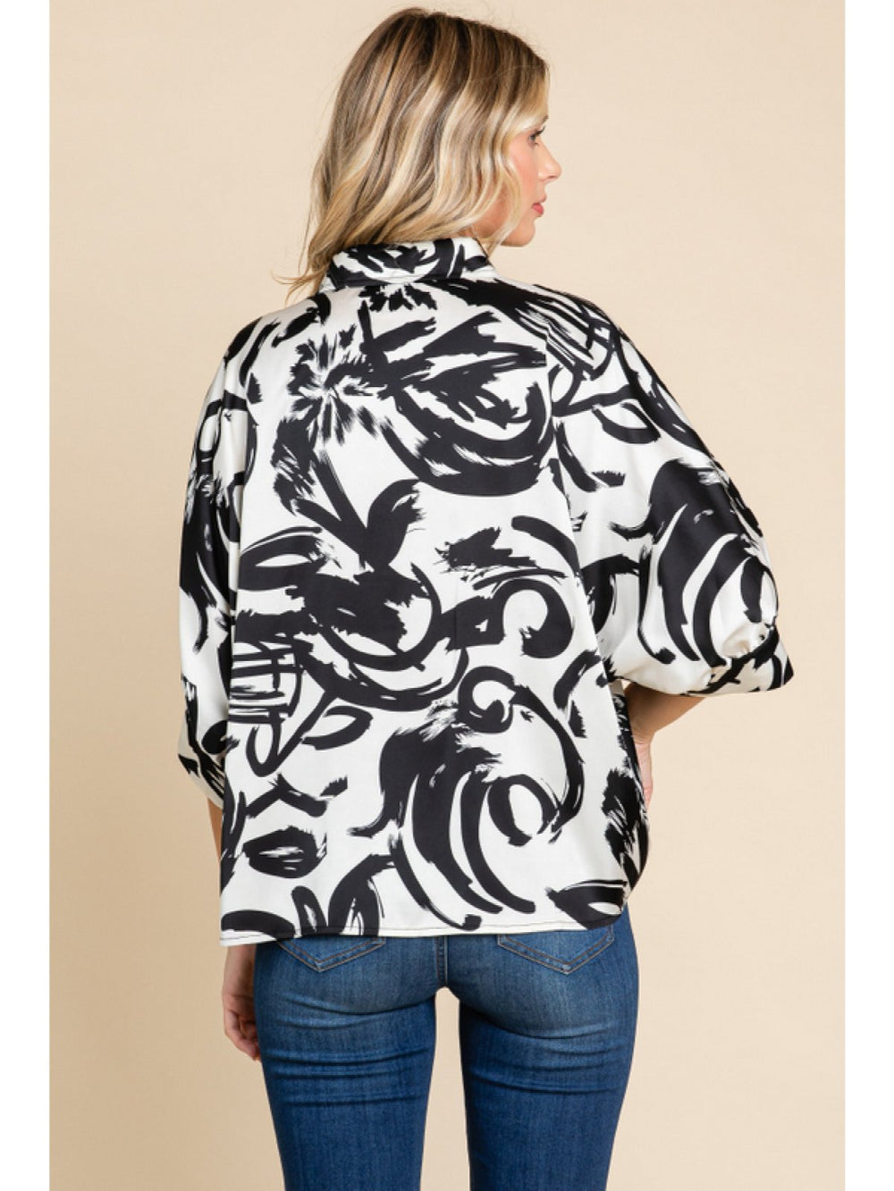 Abstract Print Top - High Call Outfitters