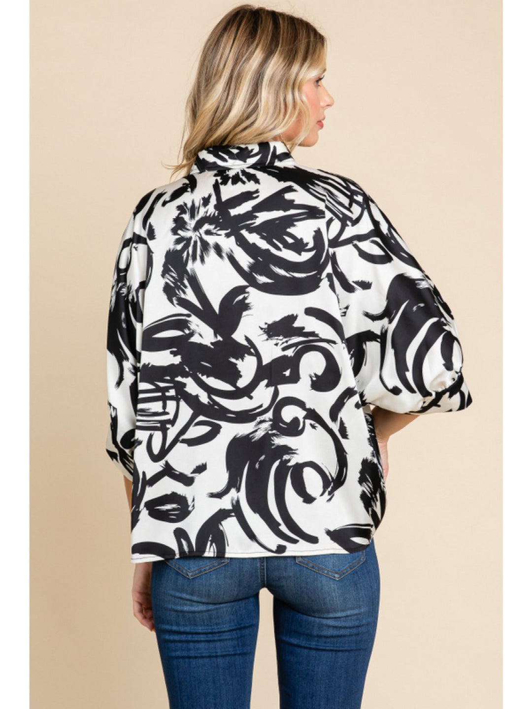 Abstract Print Top - High Call Outfitters