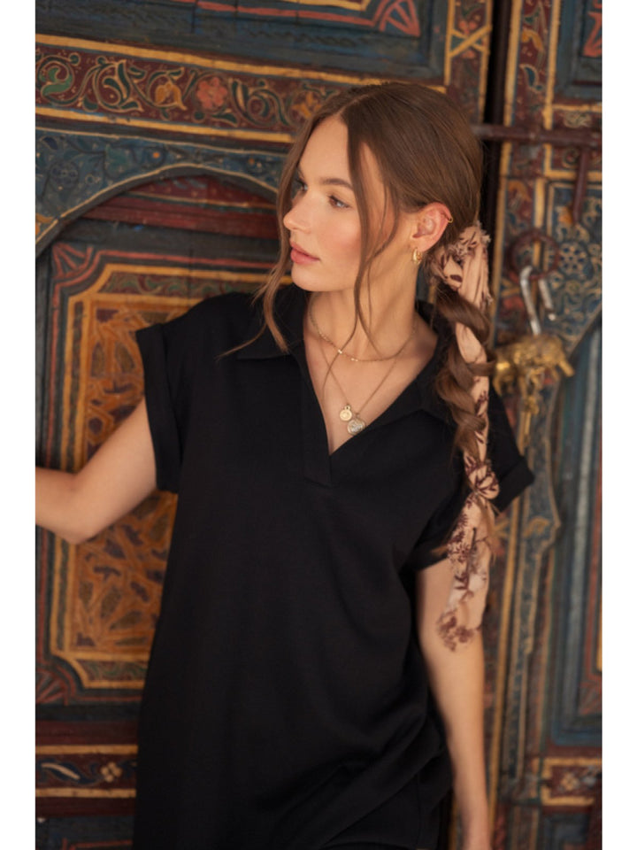 Solid Midi Dress