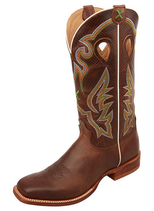 Men's Ruff Stock Boot - Chocolate/Chocolate from Twisted X