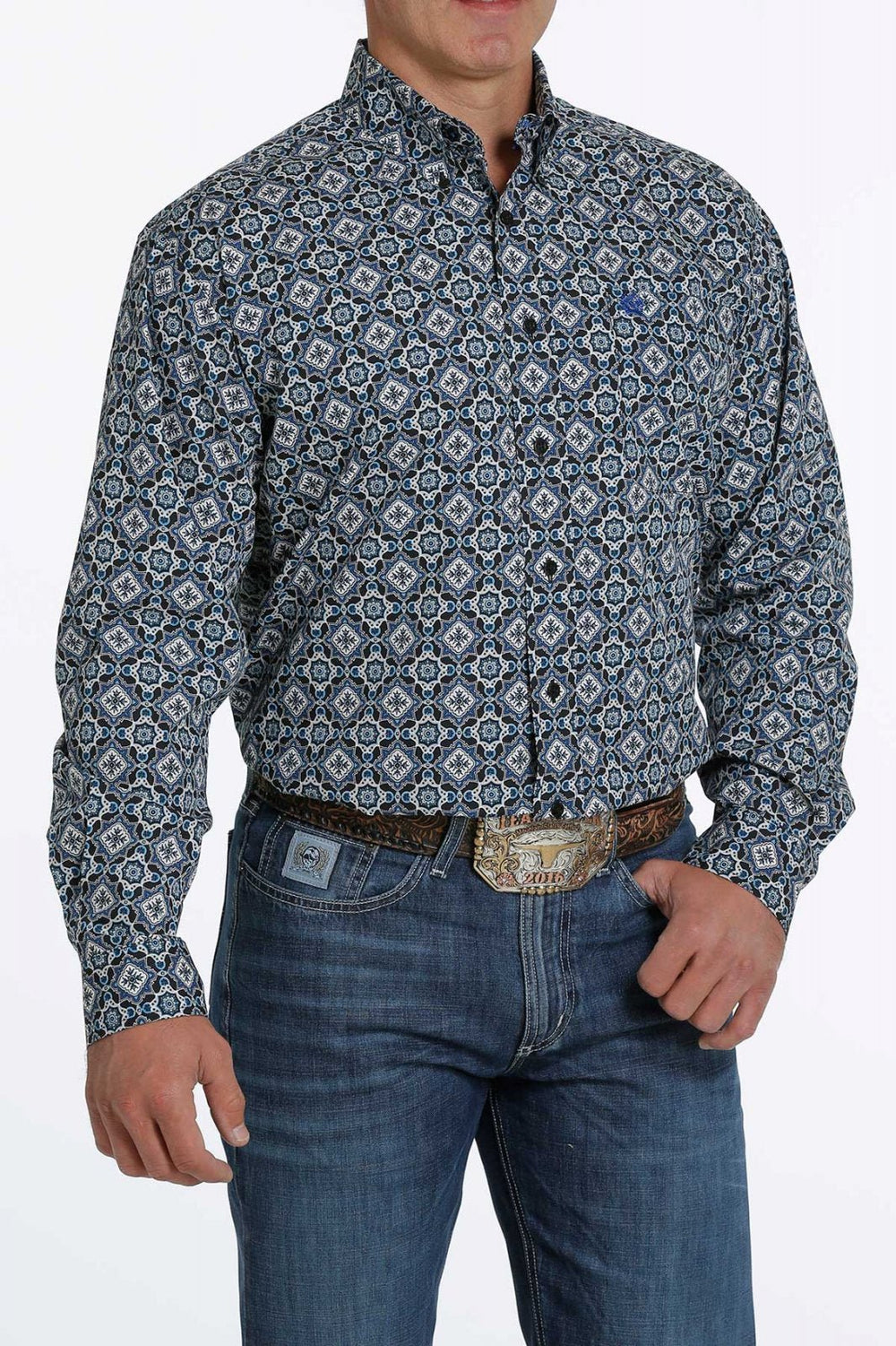 Print Long Sleeve Woven from Cinch - High Call Outfitters