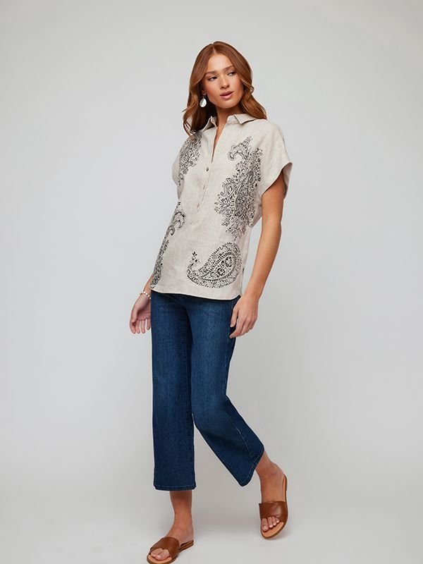 Paisley Print Top from Karen Kane - High Call Outfitters
