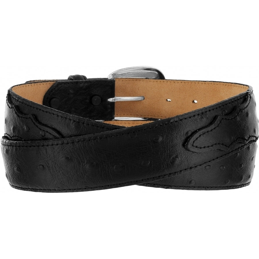 Ostrich Print Dress Belt from Tony Lama - High Call Outfitters