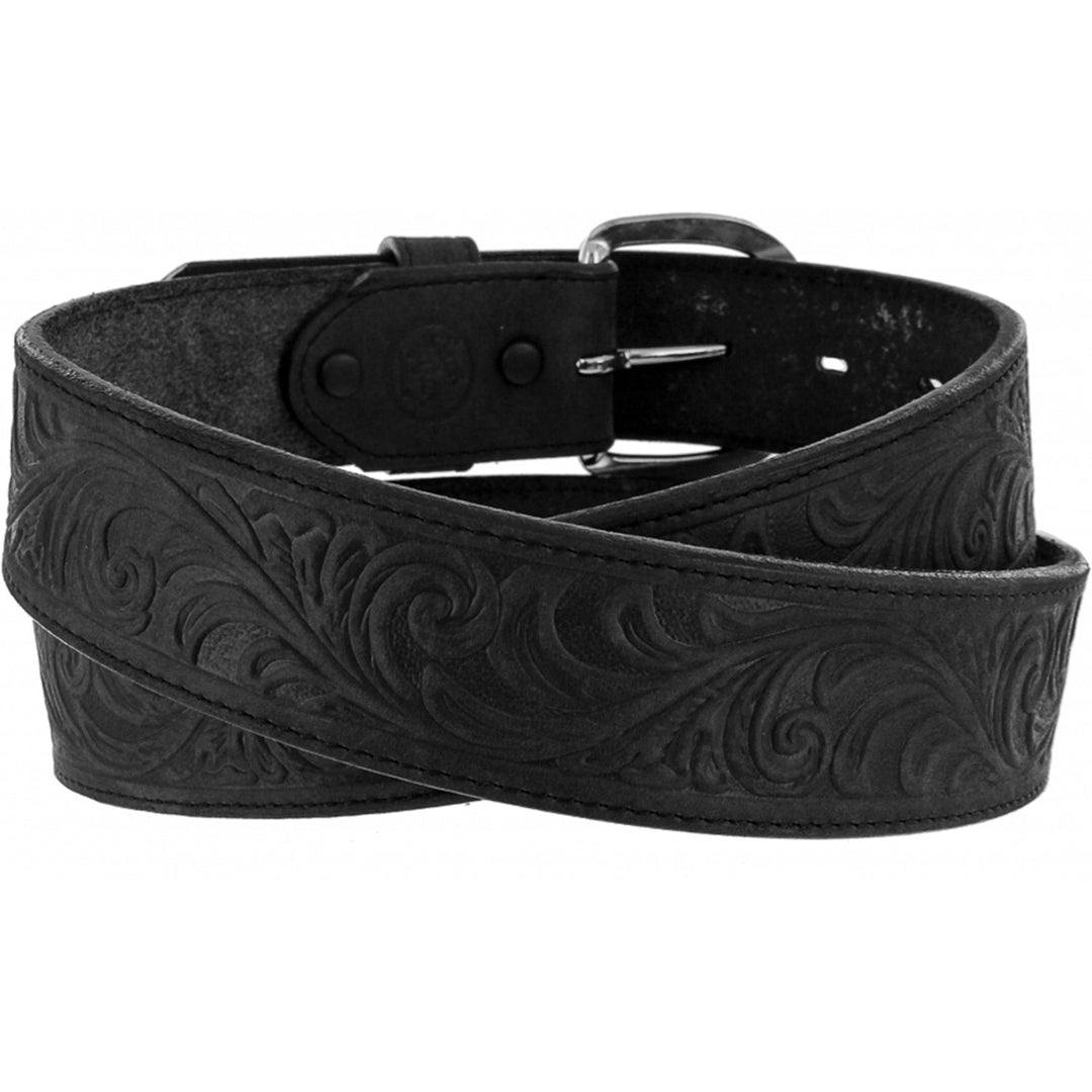 Western Scroll Tooled Belt from Justin