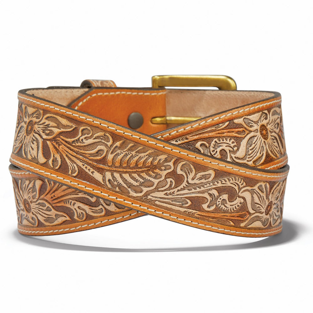 Natural Floral Belt from Tony Lama - High Call Outfitters