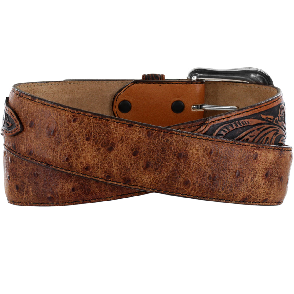 Rustic Ostrich Belt from Tony Lama - High Call Outfitters