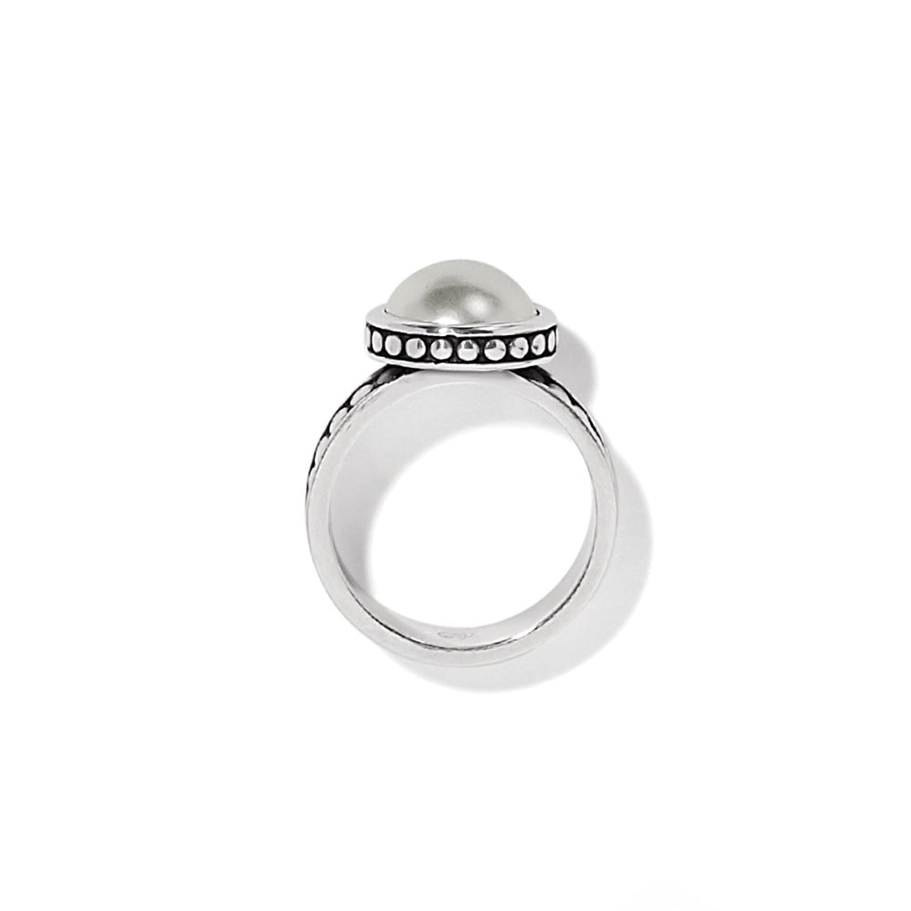 Pebble Dot Pearl Wide Band Ring from Brighton - High Call Outfitters
