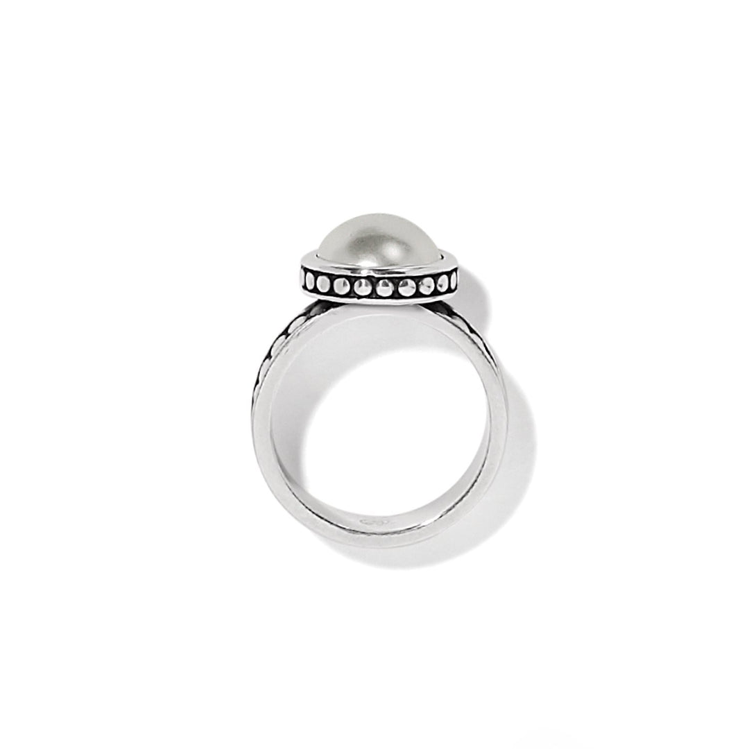 Pebble Dot Pearl Wide Band Ring from Brighton