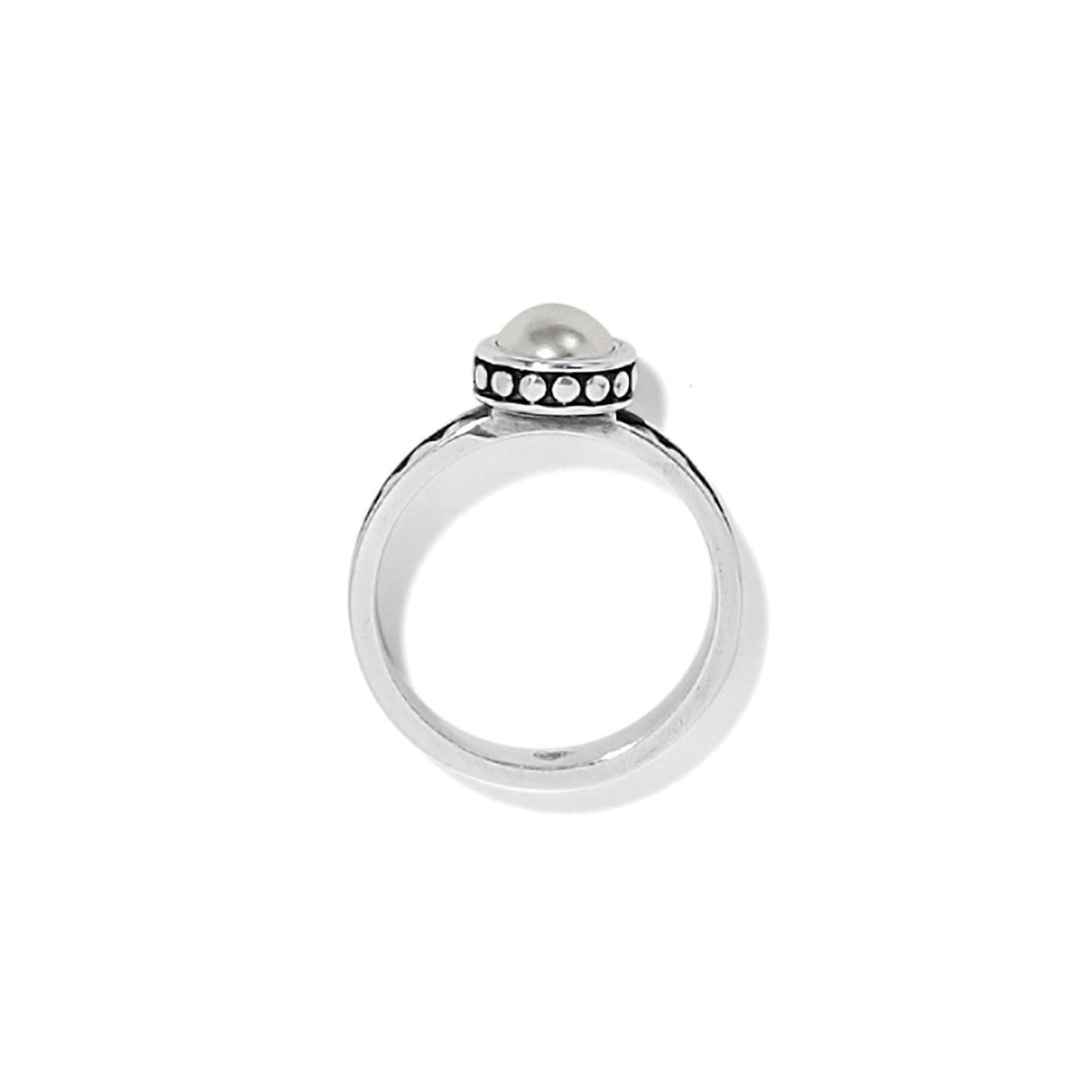 Pebble Dot Pearl Slim Band Ring from Brighton - High Call Outfitters