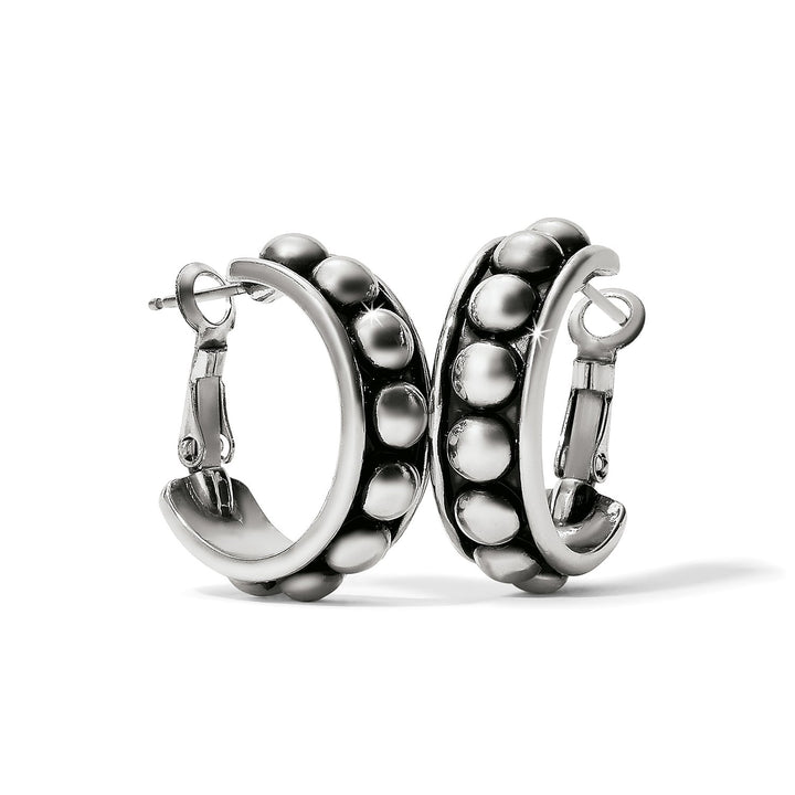 Pretty Tough Stud Medium Leverback Hoop Earrings from Brighton