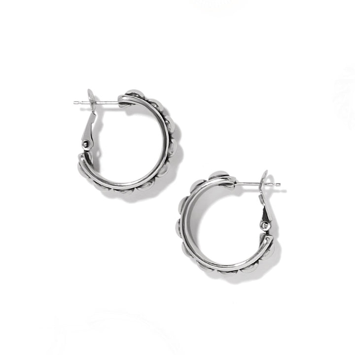 Pretty Tough Stud Medium Leverback Hoop Earrings from Brighton
