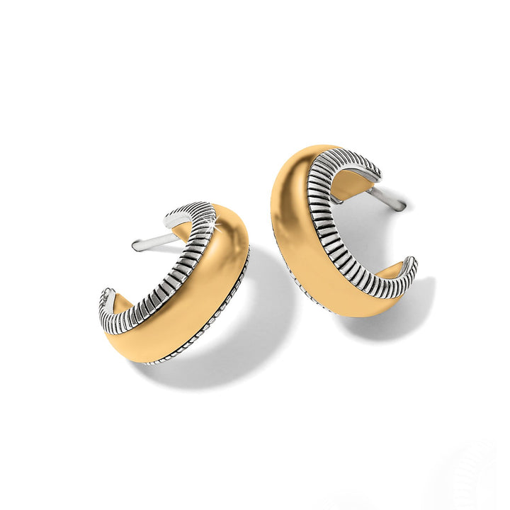 Interlok Noir Small Hoop Earrings from Brighton