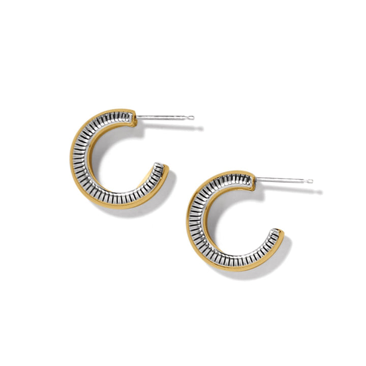Interlok Noir Small Hoop Earrings from Brighton