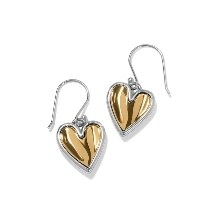Cascade Heart Reversible French Wire Earrings from Brighton