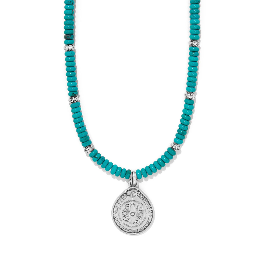 Mosaic Turquoise Teardrop Necklace from Brighton