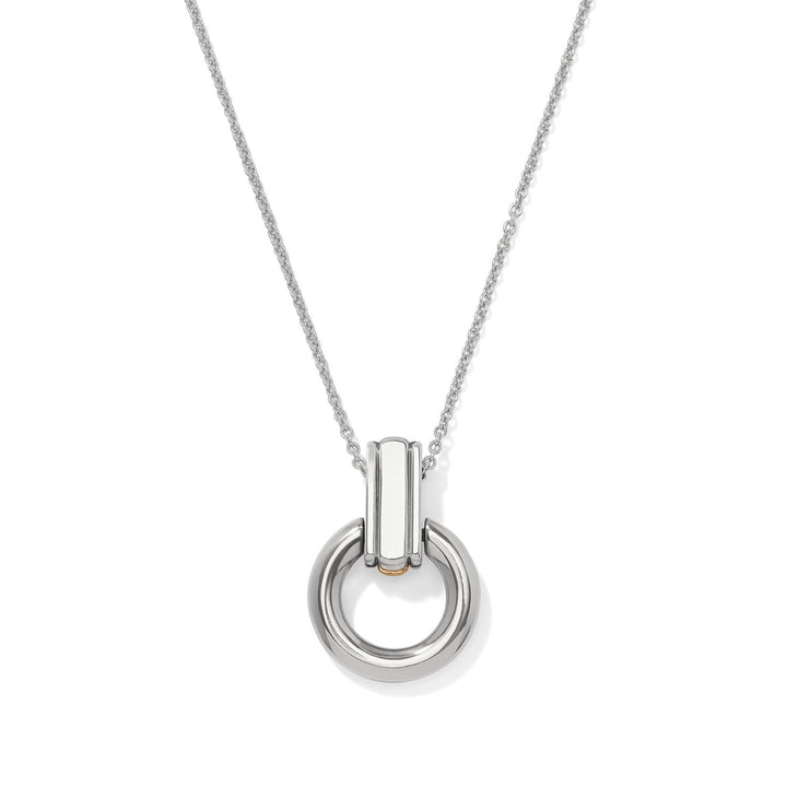 Mosaic Two Tone Link Ring Necklace from Brighton