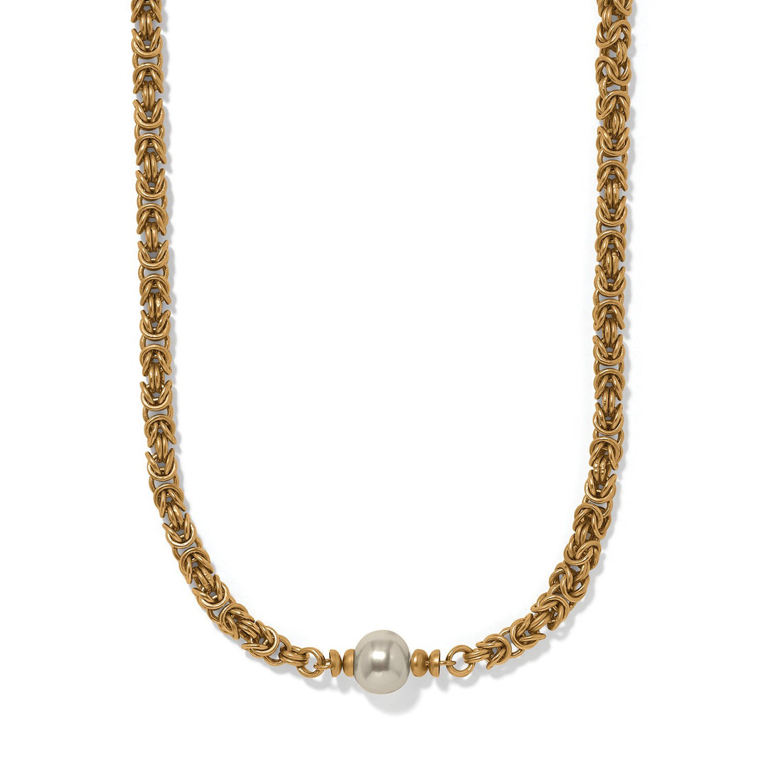 Trust Your Journey Pearl Chain Short Necklace from Brighton