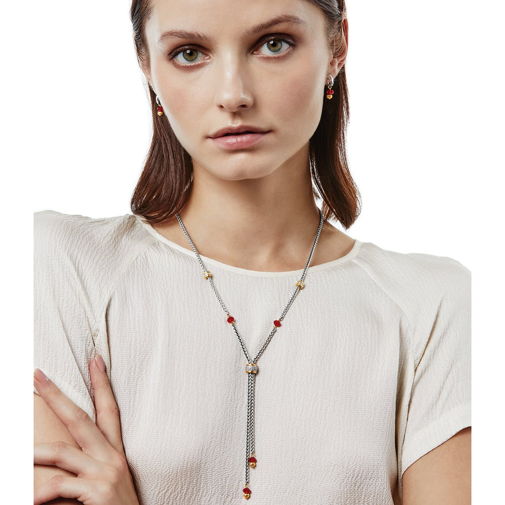 Meridian Two Tone Petite Y Necklace from Brighton - High Call Outfitters