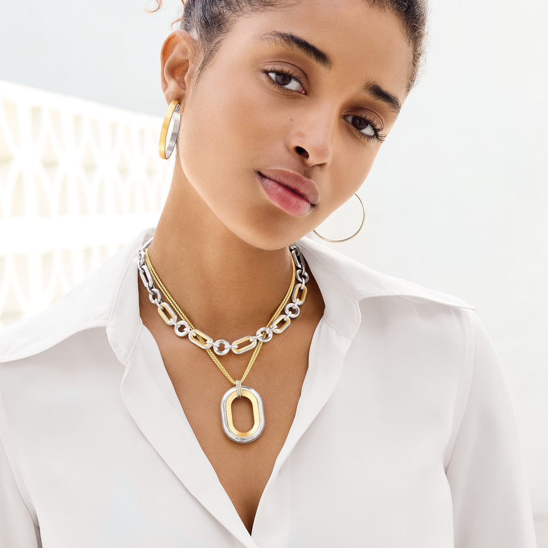 Medici Two Tone Convertible Necklace from Brighton