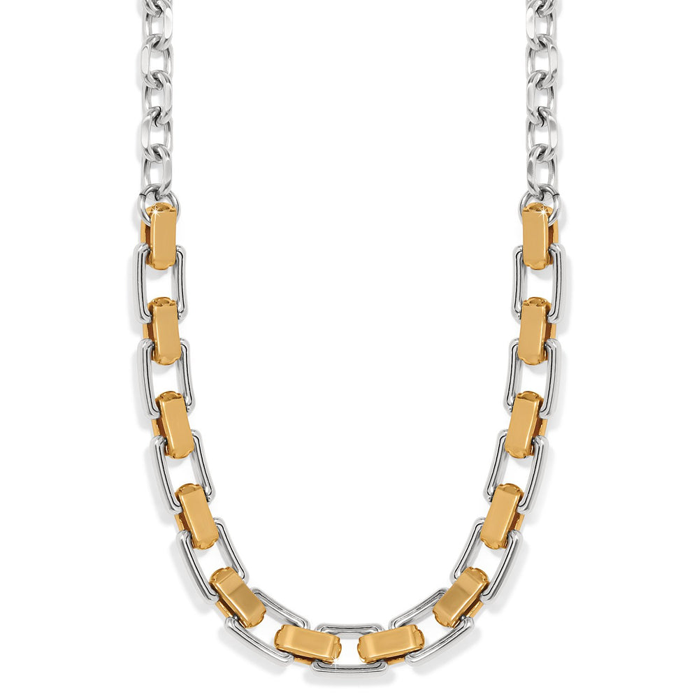 Mosaic Two Tone Links Necklace from Brighton - High Call Outfitters