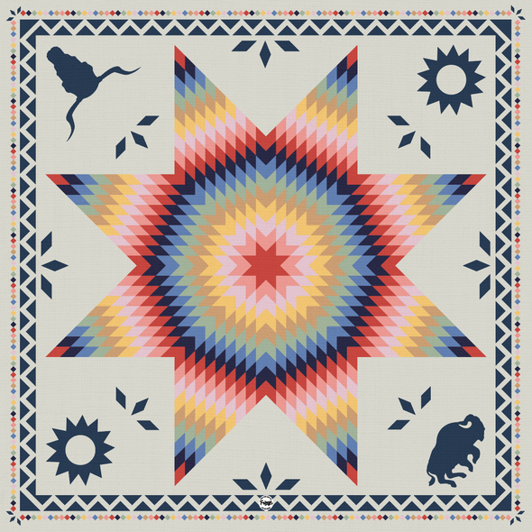 Sun Star Quilt Bandana from Fringe Scarves