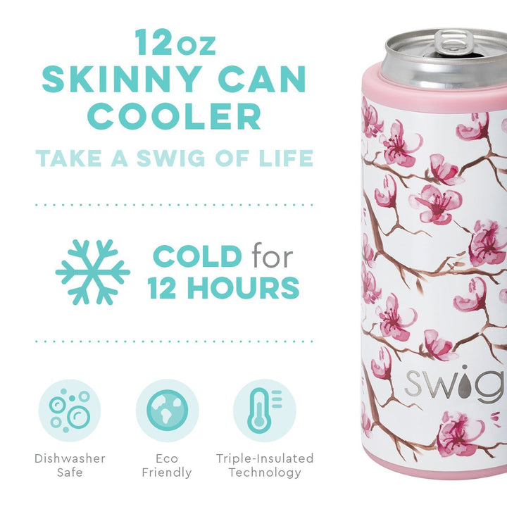 Swig 12oz Cherry Blossom Skinny Can Cooler