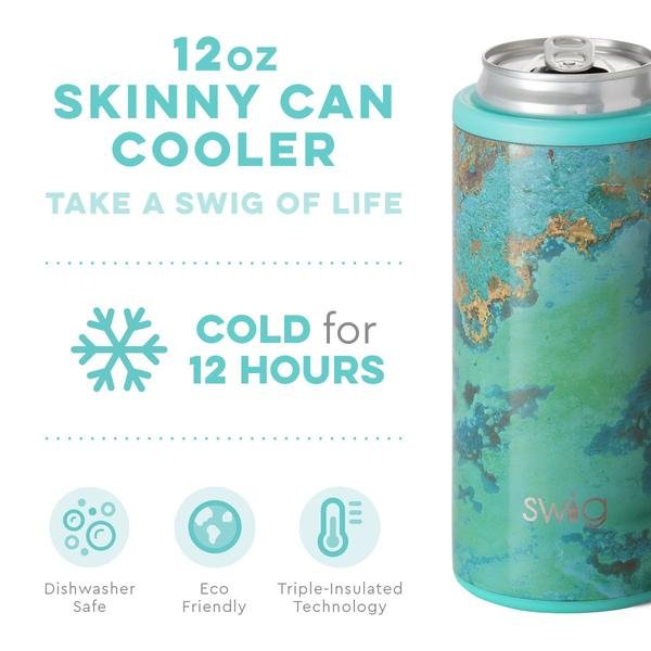 Swig Copper Patina 12oz Skinny Can Cooler