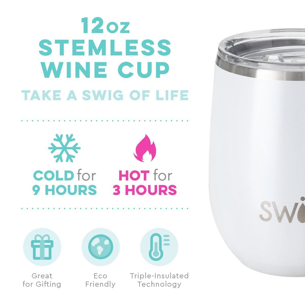 Swig 12oz Diamond White Wine Cup - High Call Outfitters