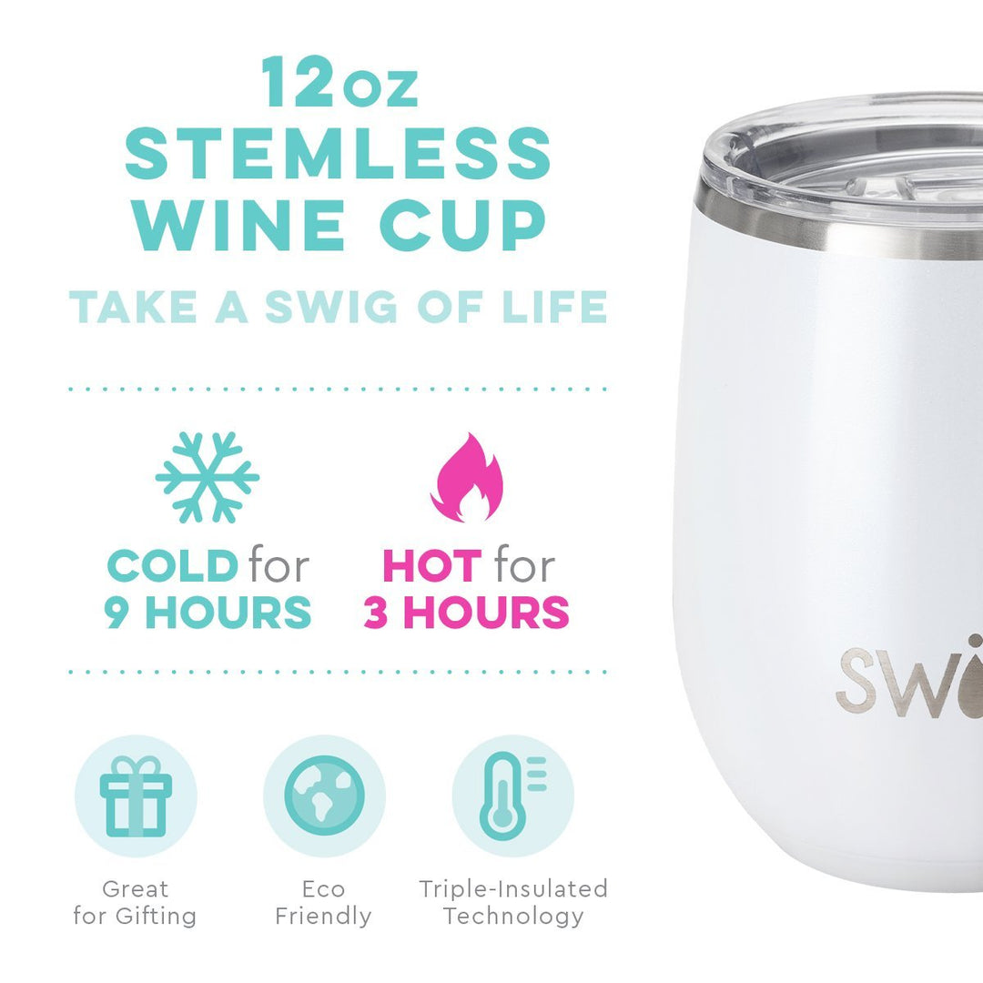 Swig 12oz Diamond White Wine Cup