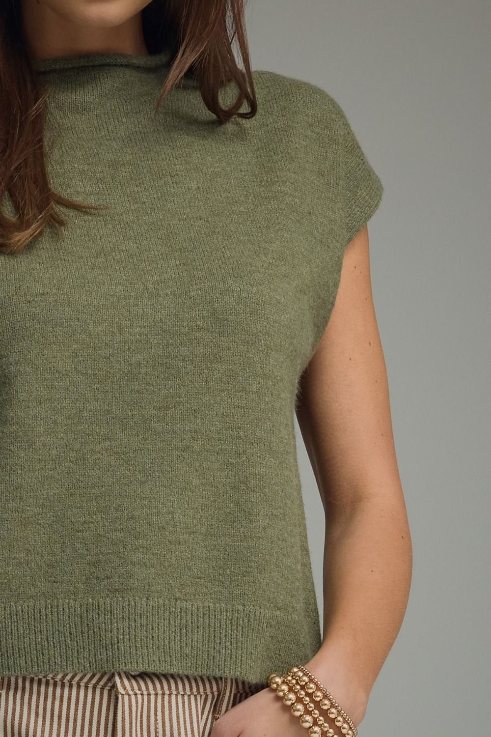 Cap Sleeve Sweater Knit Top - High Call Outfitters