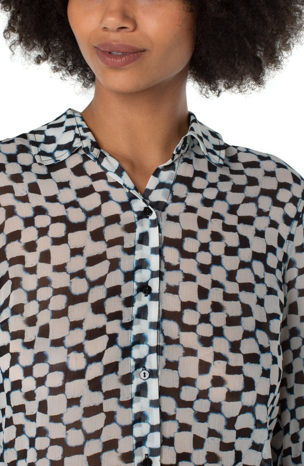 Painted Checks Blouse from Liverpool - High Call Outfitters