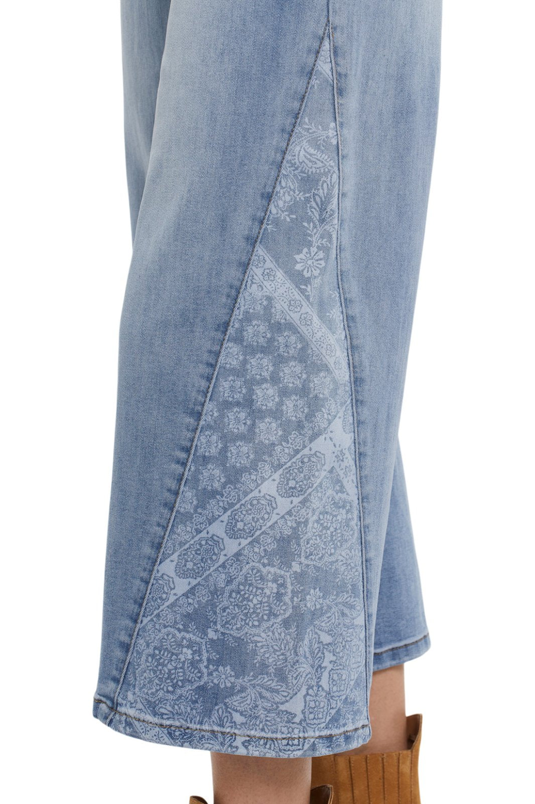 Wide Leg w/Inset Audrey Crop from Tribal