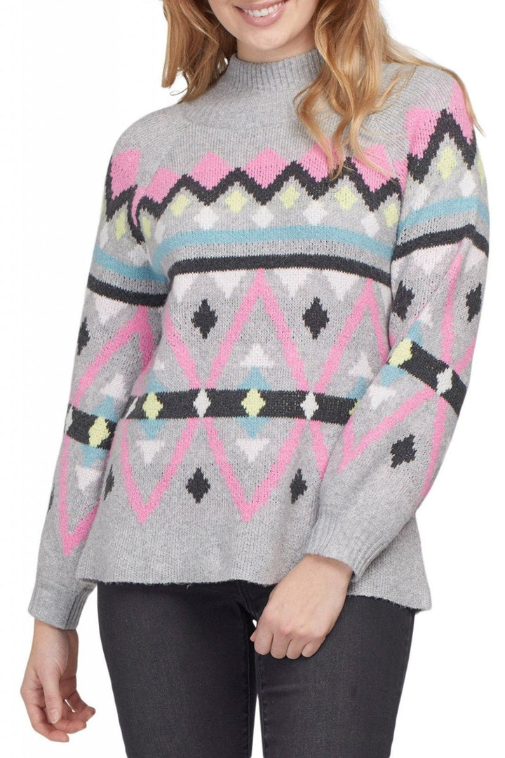 Intarsia Mock Neck Sweater from Tribal - High Call Outfitters