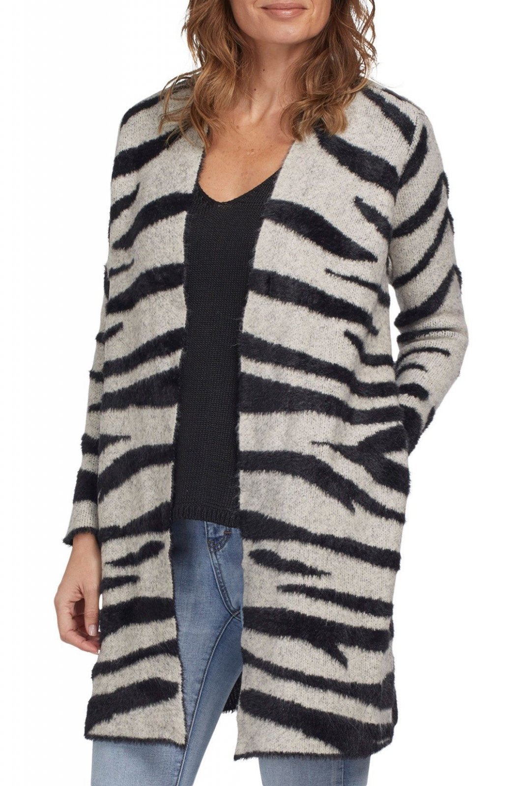 Intarsia Open Front Cardigan Sweater from Tribal - High Call Outfitters