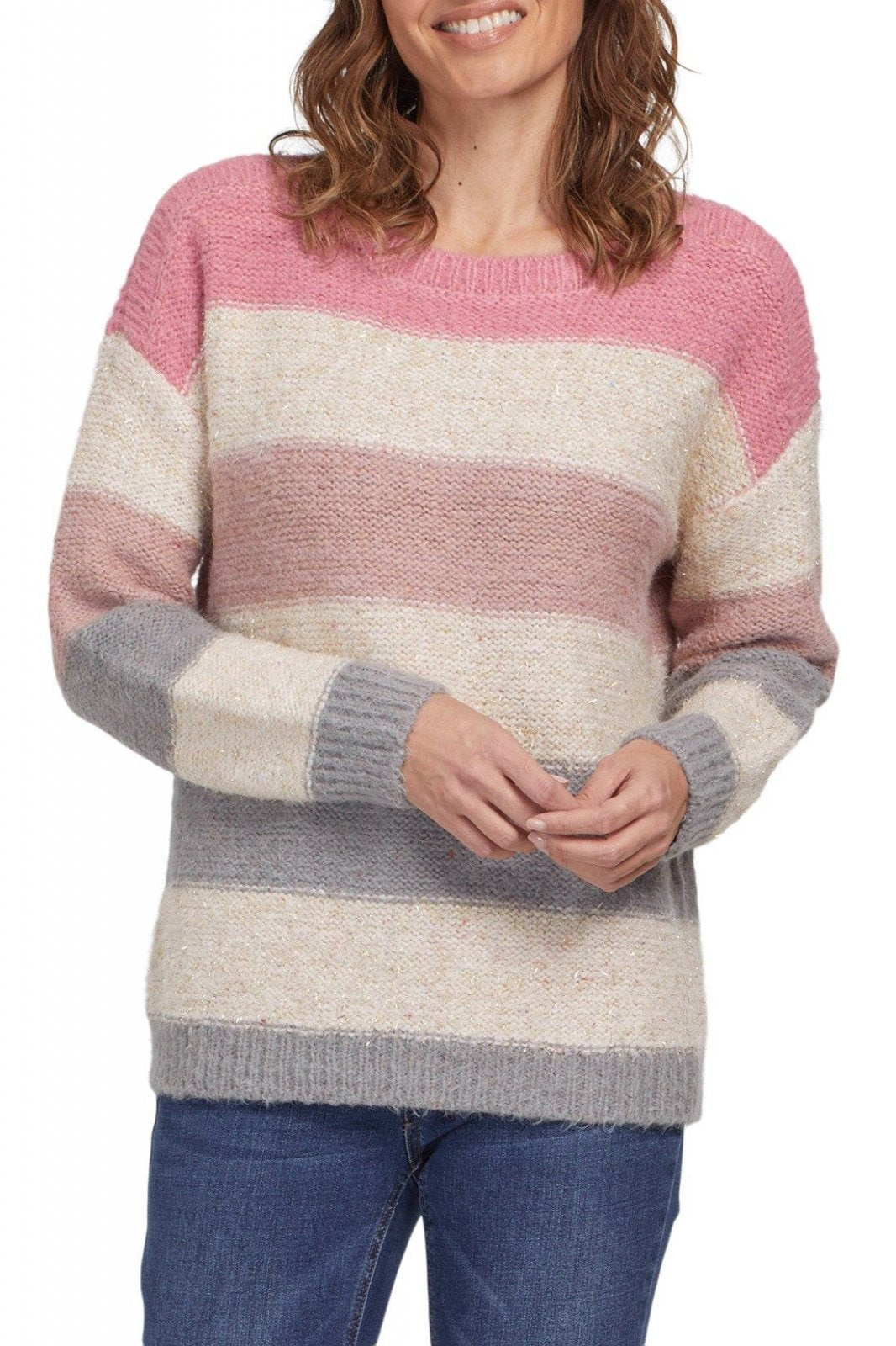 Striped Boatneck Sweater from Tribal