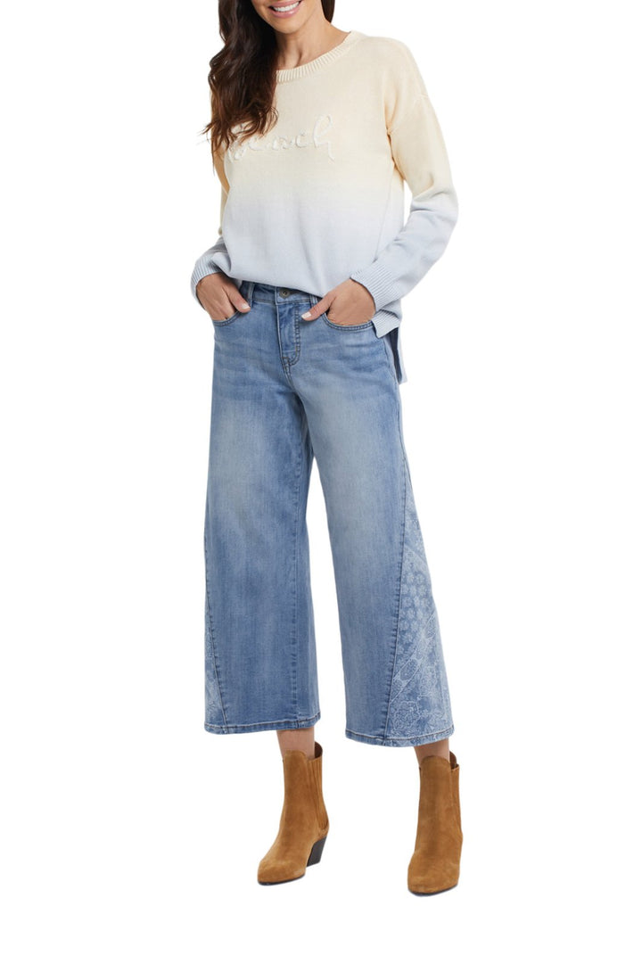 Wide Leg w/Inset Audrey Crop from Tribal