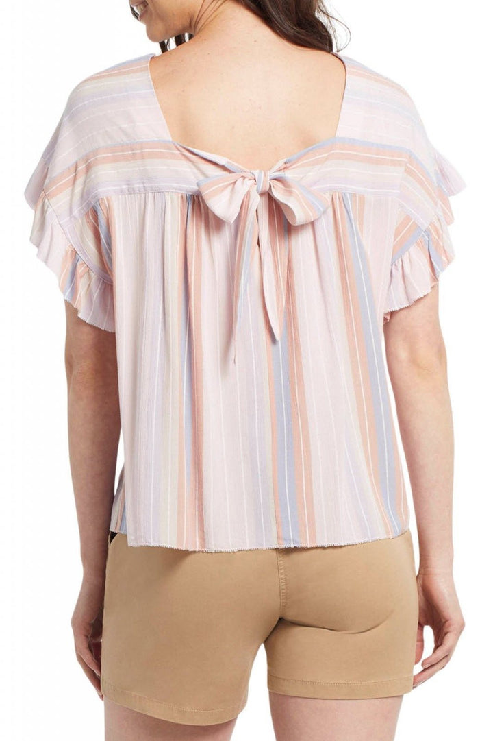 Ruffle Sleeve Blouse with Back Tie from Tribal