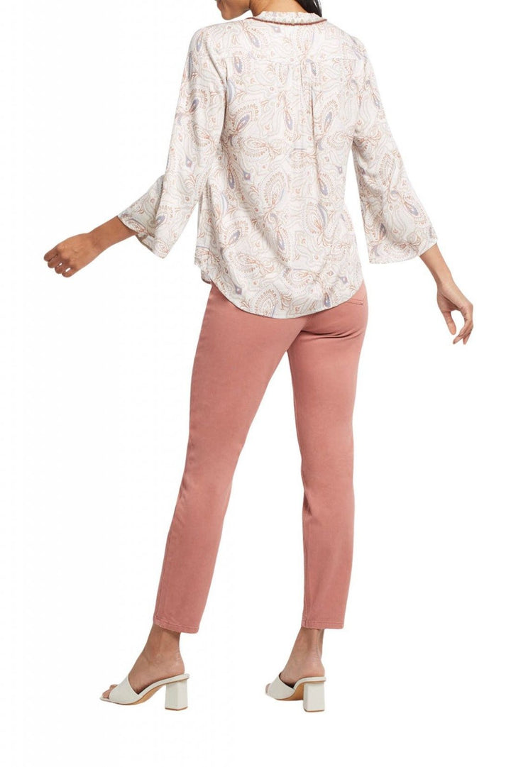 3/4 Sleeve Beaded Neckline Blouse from Tribal