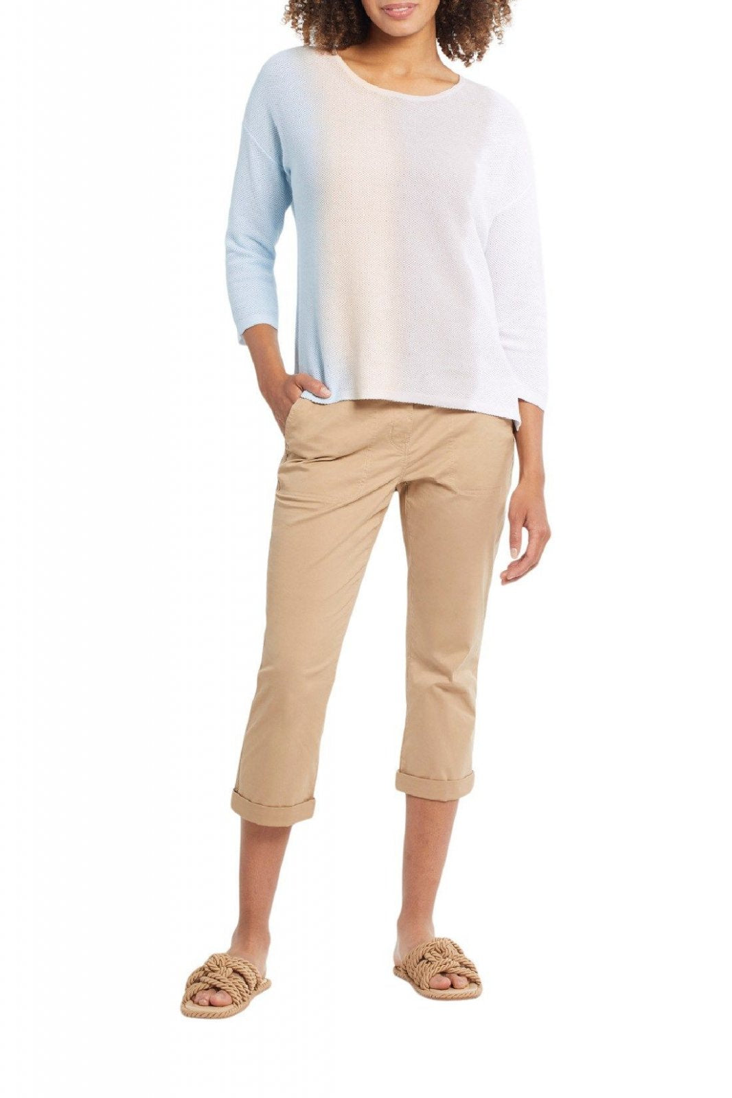 Ombre 3/4 Sleeve Lightweight Sweater from Tribal