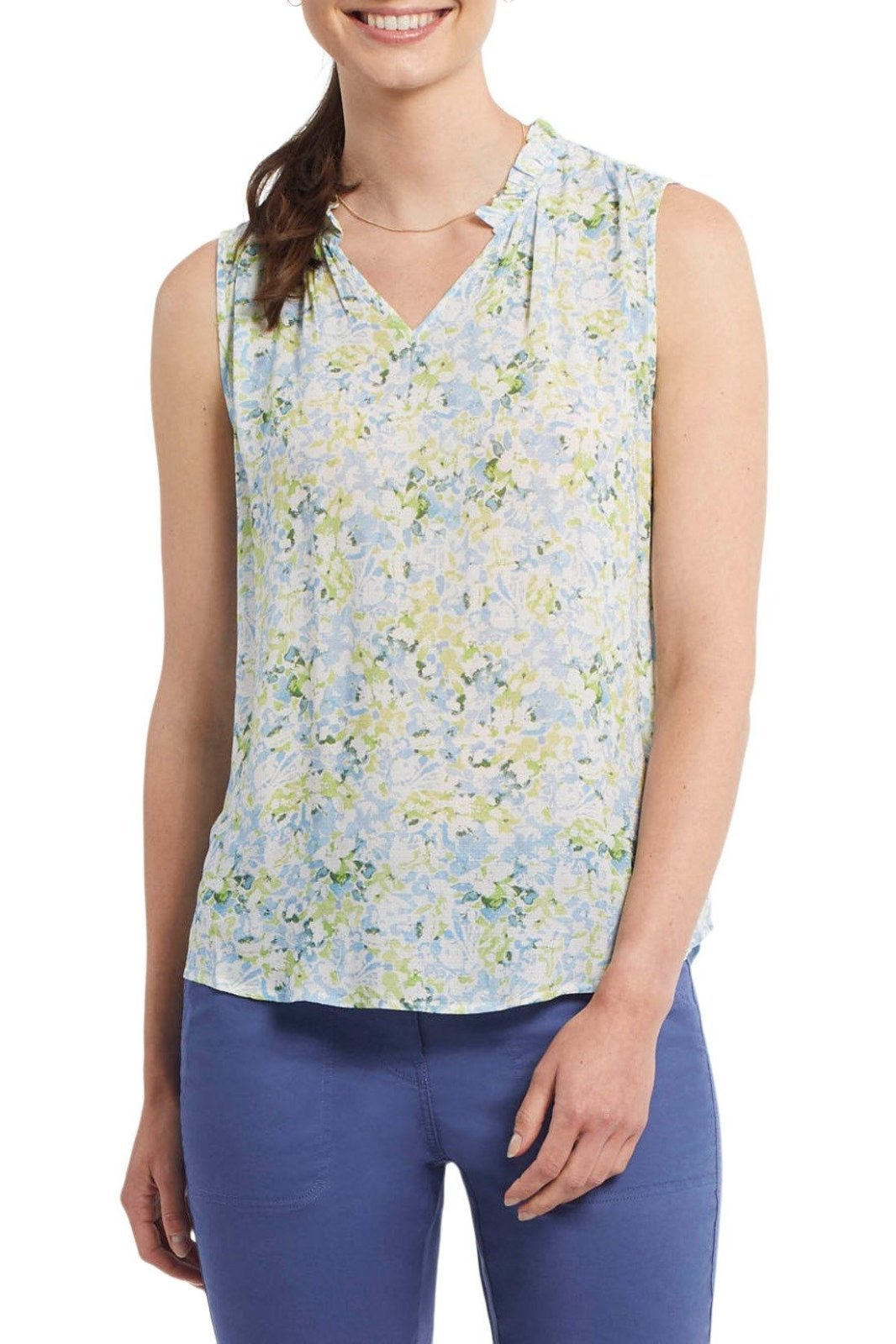 Sleeveless Shirred Neck Top from Tribal - High Call Outfitters