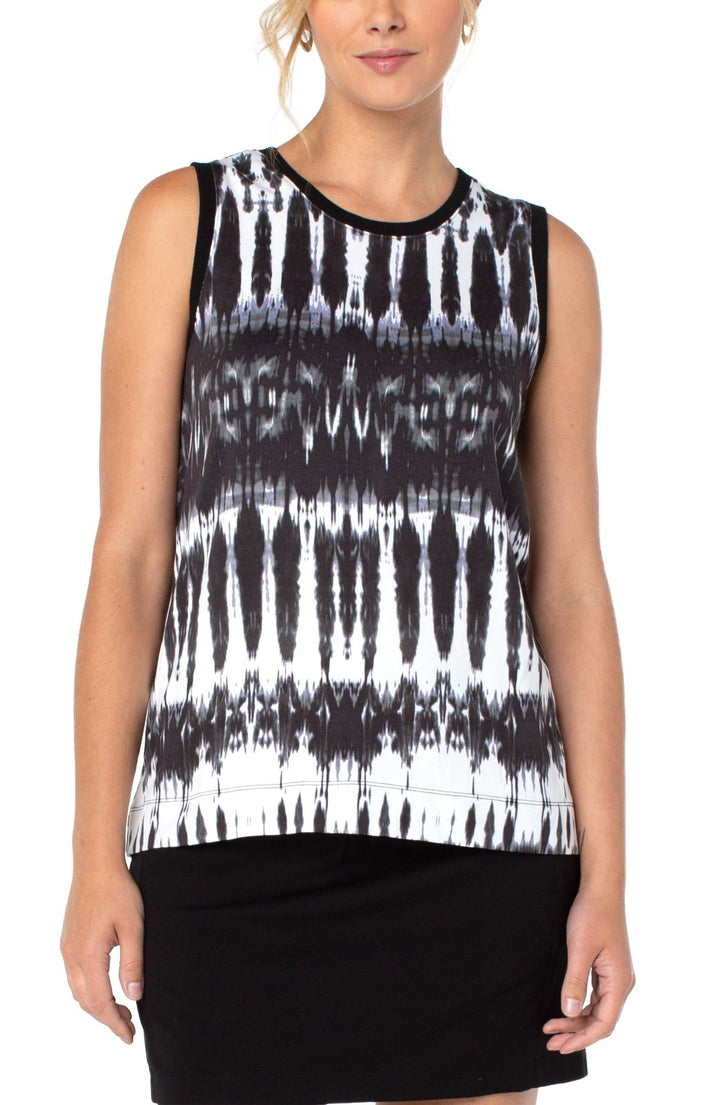 Sleeveless Knit Top with Miter Back from Liverpool