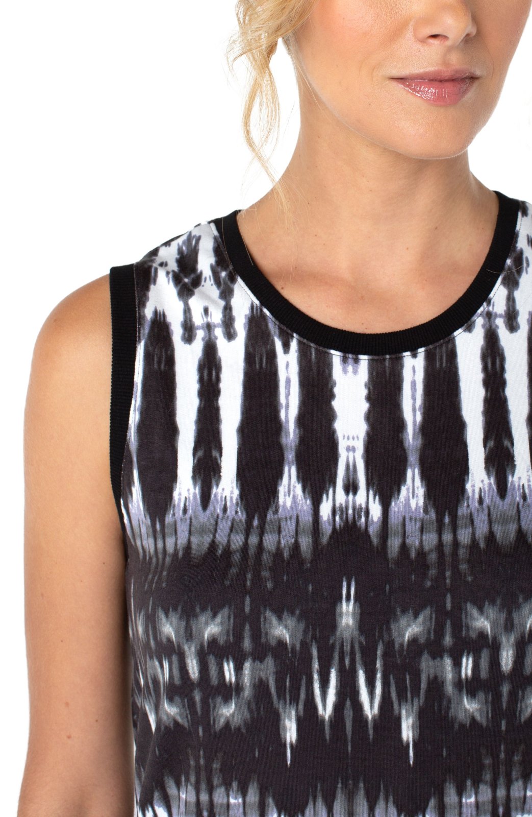 Sleeveless Knit Top with Miter Back from Liverpool