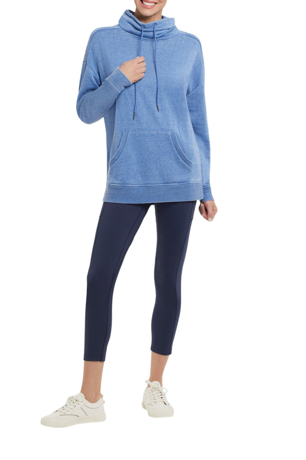 Drawstring Cowl Neck Top from Tribal