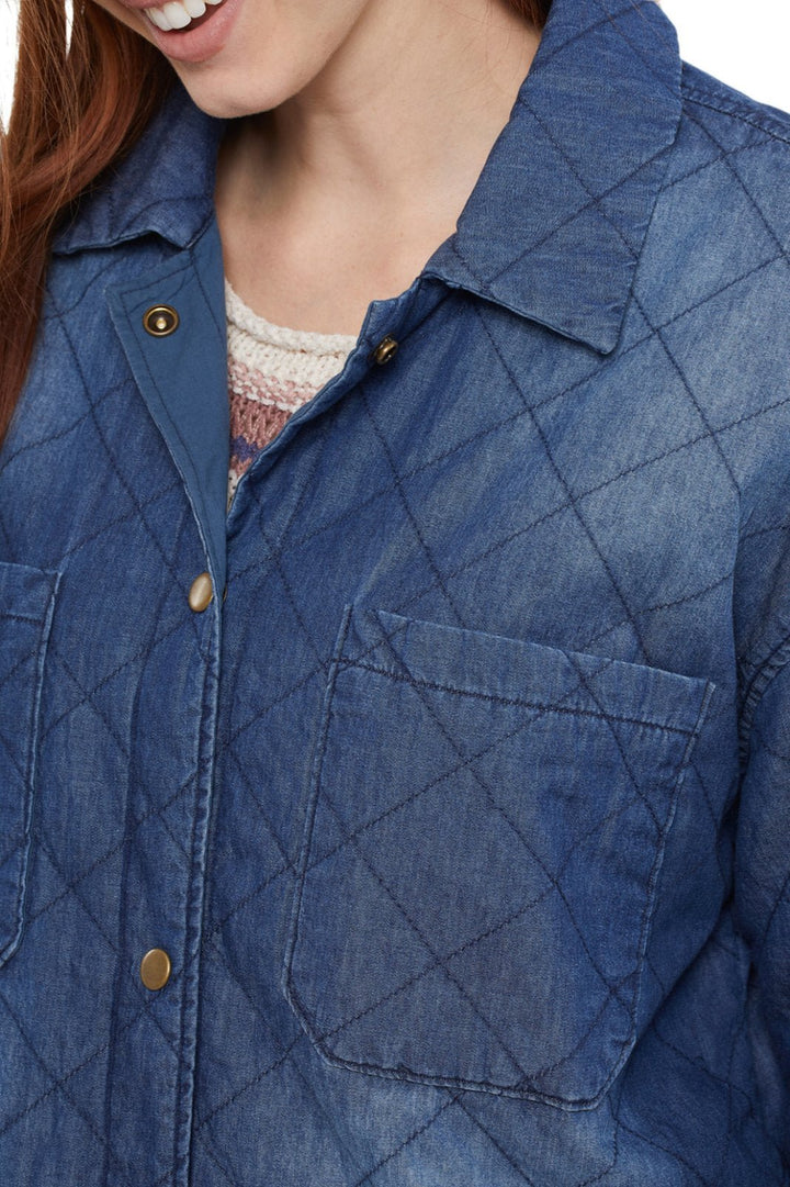 Quilted Denim Shacket from Tribal - High Call Outfitters