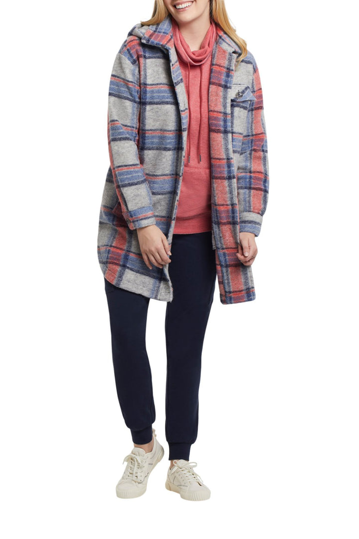 Plaid Shacket with Removable Hood from Tribal