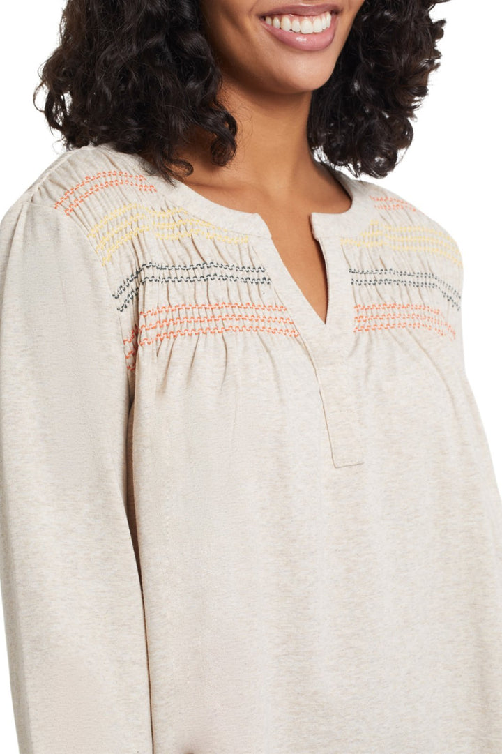 Stitched Smocked Yoke Top from Tribal - High Call Outfitters