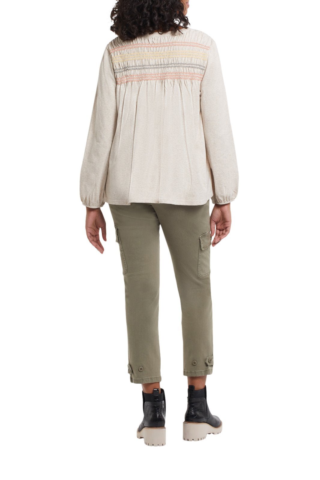 Stitched Smocked Yoke Top from Tribal - High Call Outfitters