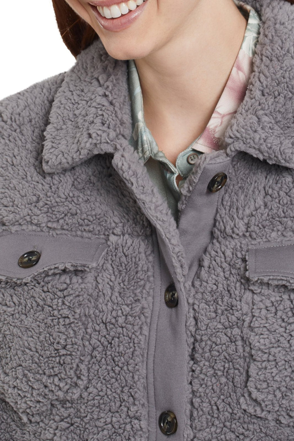 Faux Sherpa Shacket from Tribal - High Call Outfitters